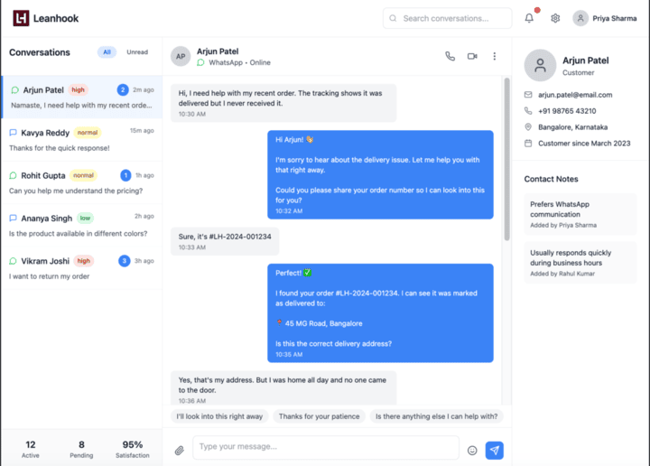 Unified Customer Support Chatbox